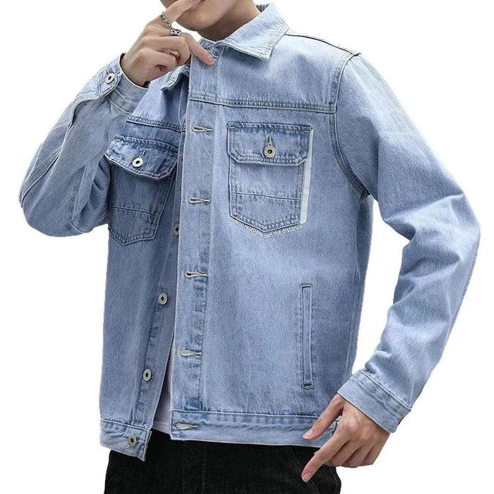 Casual men's blue jeans jacket
