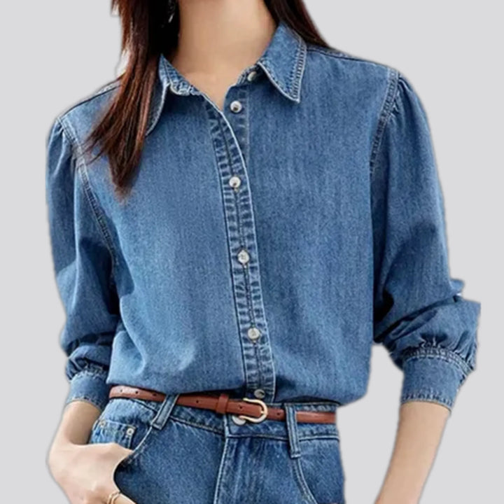 Casual Pattern Style Denim Shirt for Ladies | Jeans4you.shop