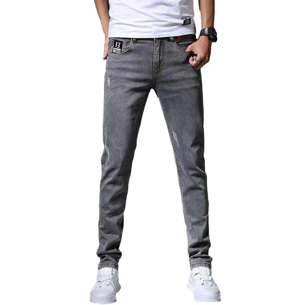 Casual slim fit men's jeans