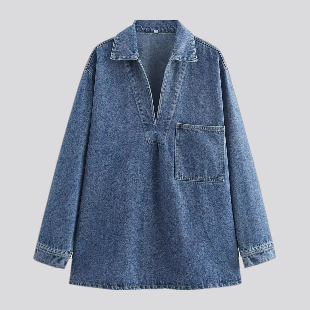 Casual Stretchable Jacket Jeans Shirt for Ladies | Jeans4you.shop