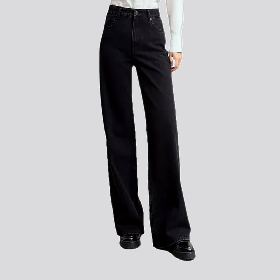 Casual Wide Fit One-tone Jeans for Ladies | Jeans4you.shop