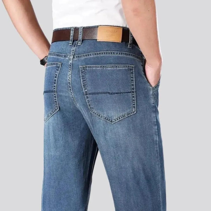 Whiskered men's straight jeans
