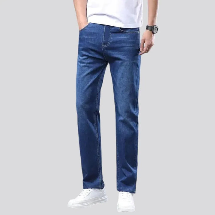 Classic casual sanded jeans for men