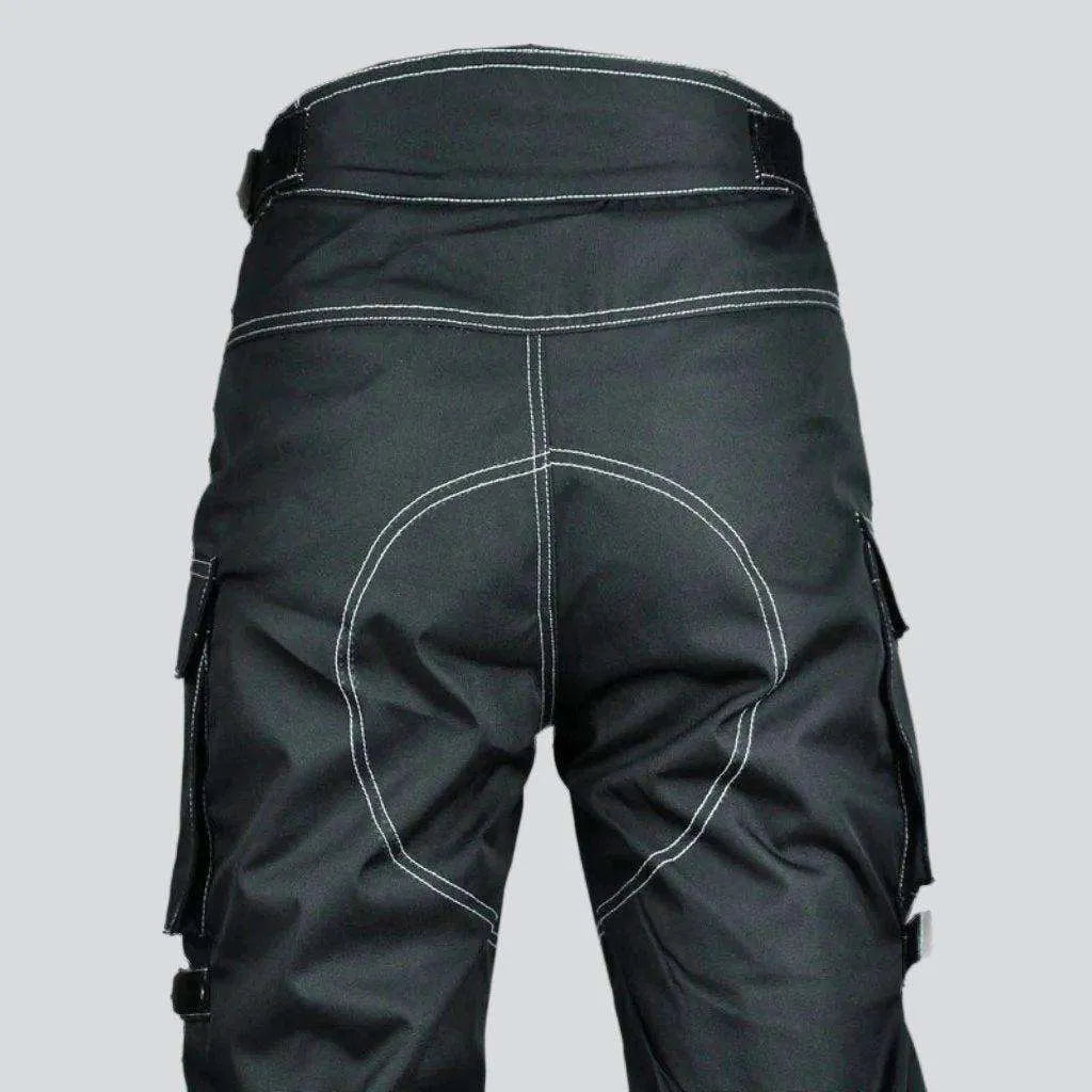 Reflective safely biker denim pants