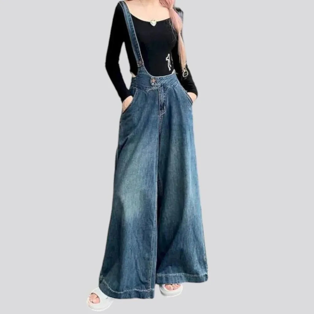 Sanded fashion denim pants
 for women