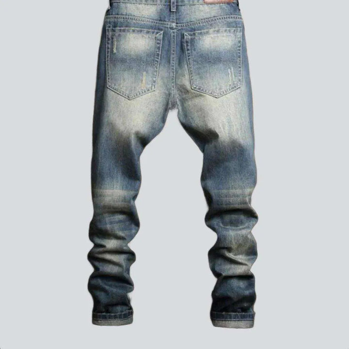 Fully distressed jeans for men
