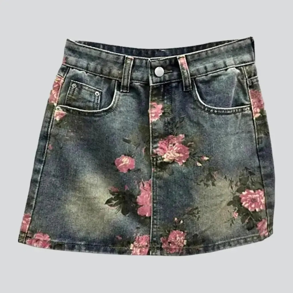 Boho women's denim skort | Jeans4you.shop