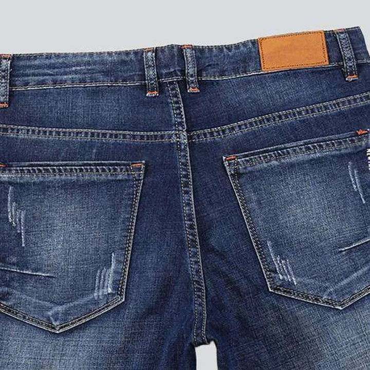 Sanded slim jeans for men