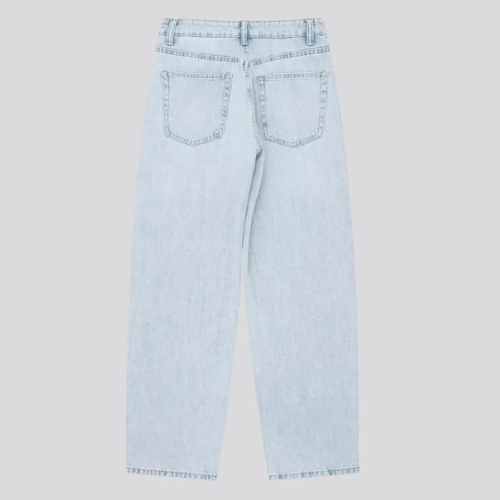 Sanded 90s style jeans for ladies