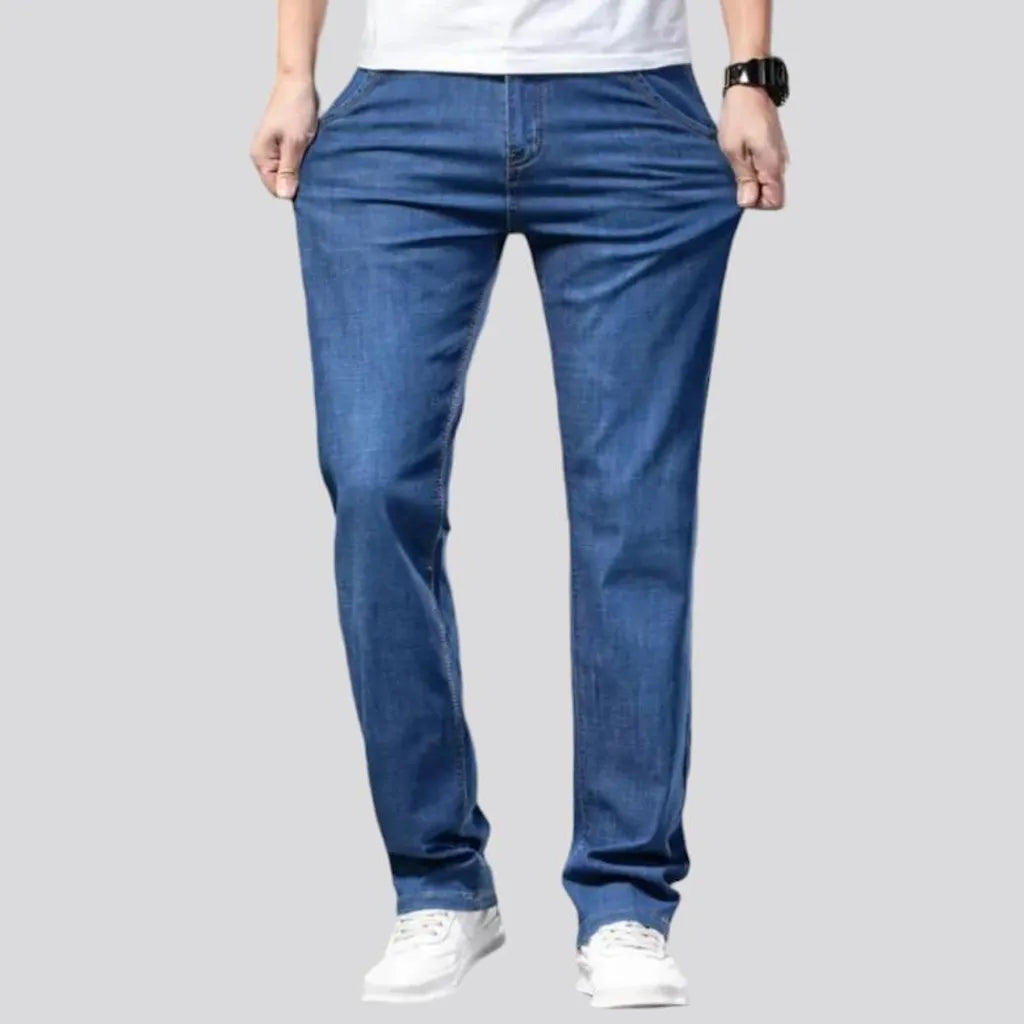 Thin men's lyocell jeans