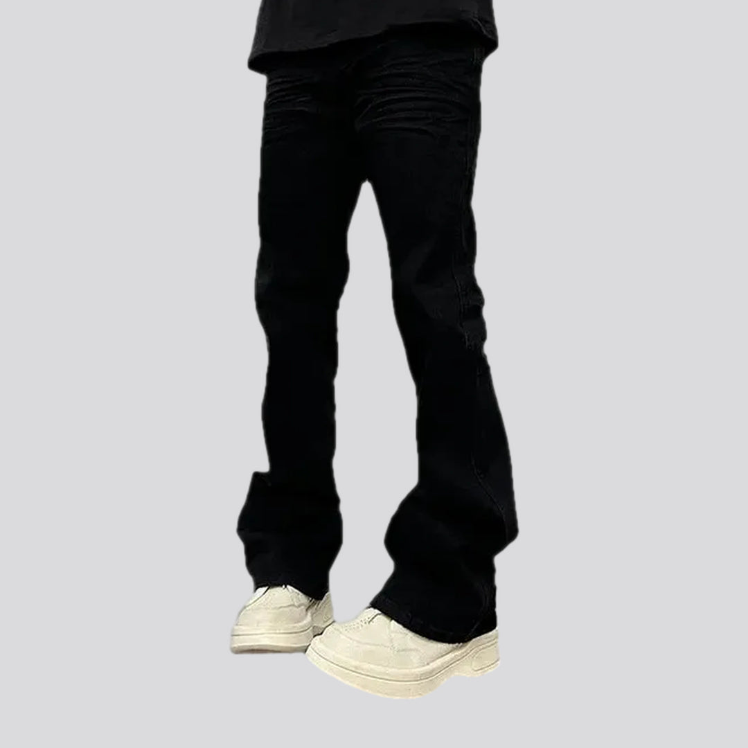 Chic Monochrome Casual Bootcut Men's Jeans | Jeans4you.shop