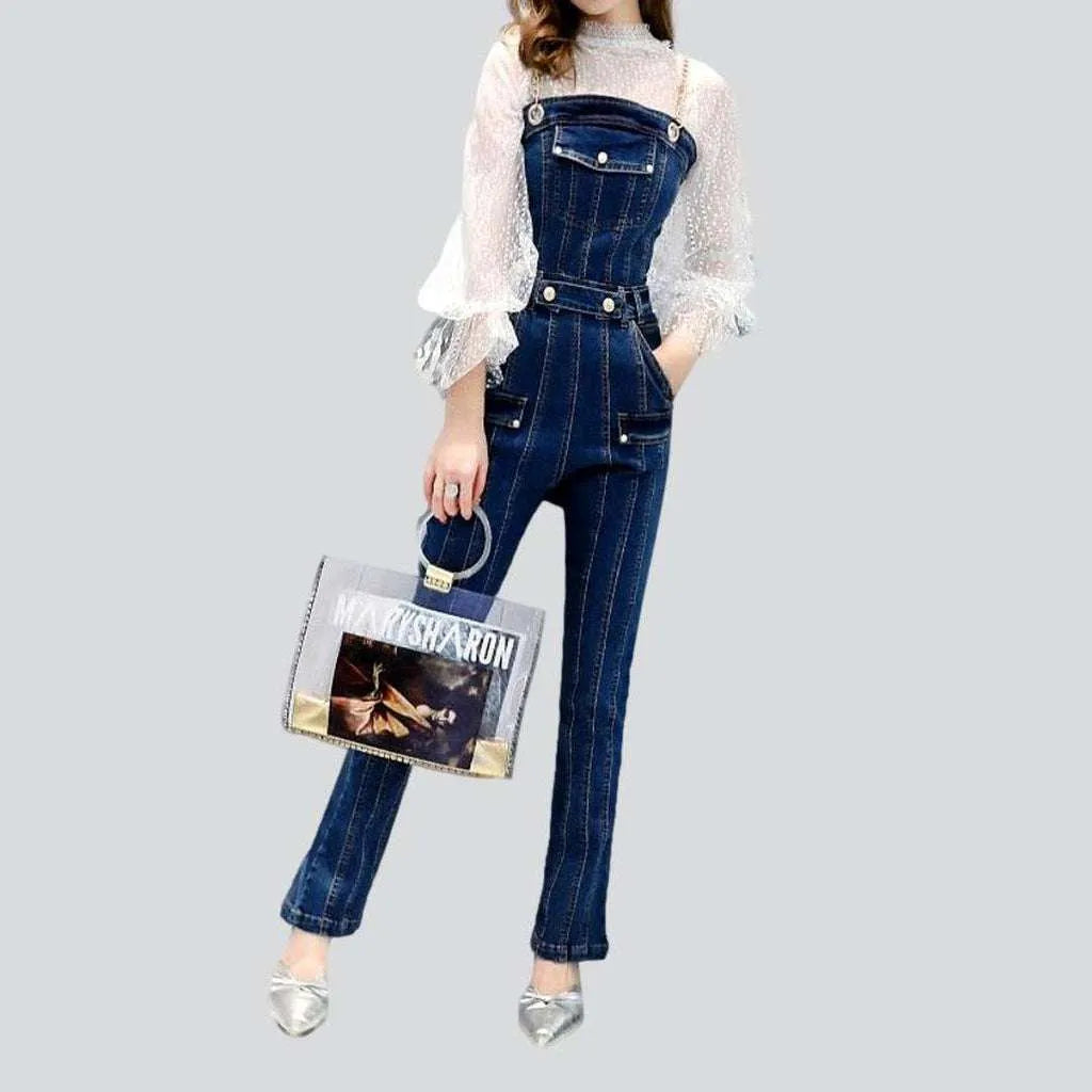 Chic Slim Denim Jumpsuit | Jeans4you.shop