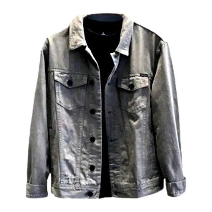 Color casual men's jeans jacket