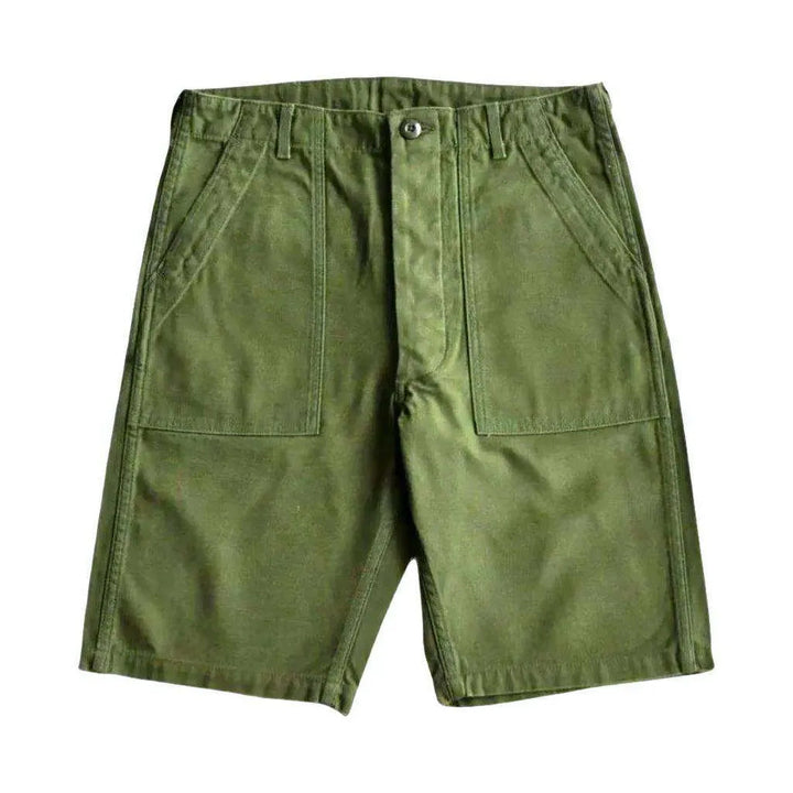 Color denim shorts
 for men