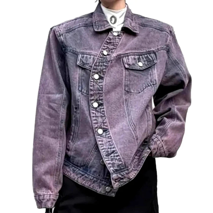 Color fashion men's denim jacket