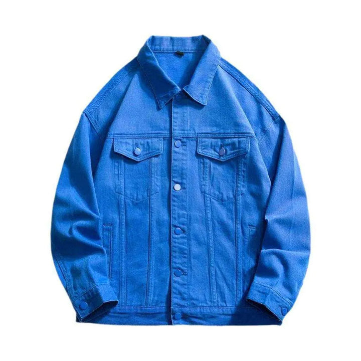 Color y2k men's denim jacket