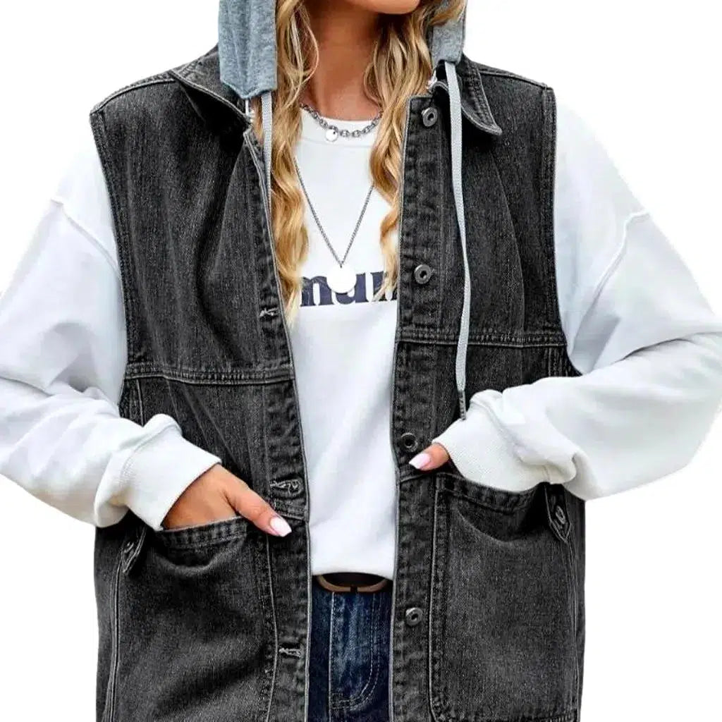 Cotton-sleeves fashion women's jean jacket
