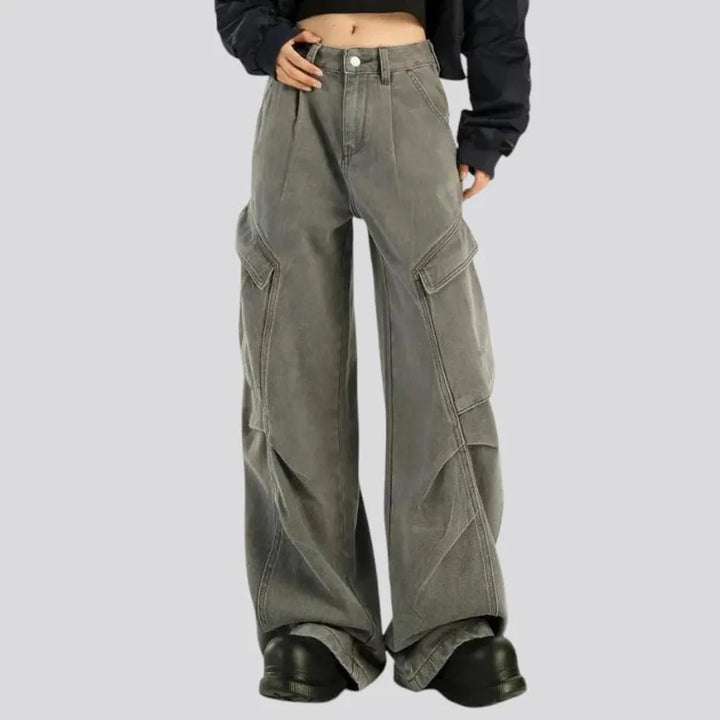 Colored baggy women's jeans