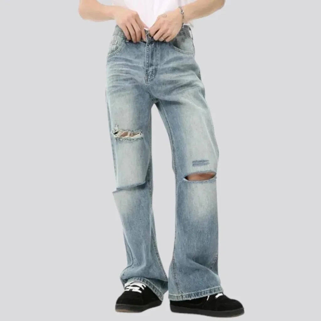 Fashion grunge street style men's jeans