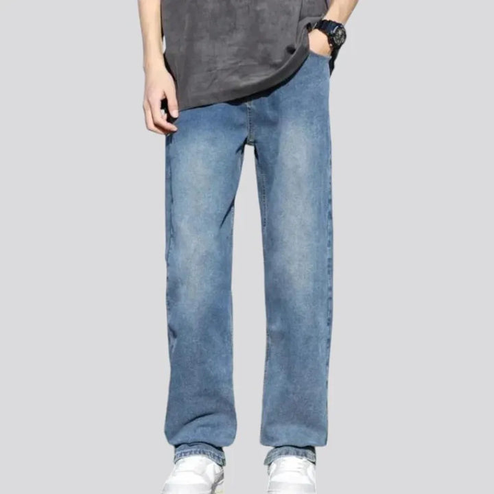 Vintage style sanded fit men's jeans