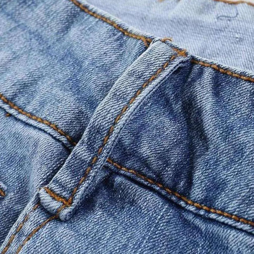 Light wash thin men's jeans
