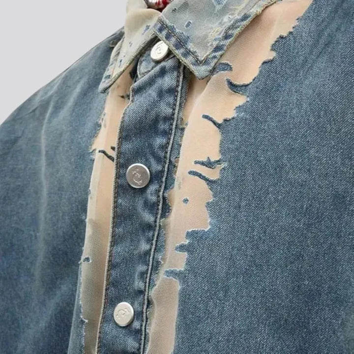 Vintage style men's denim shirt