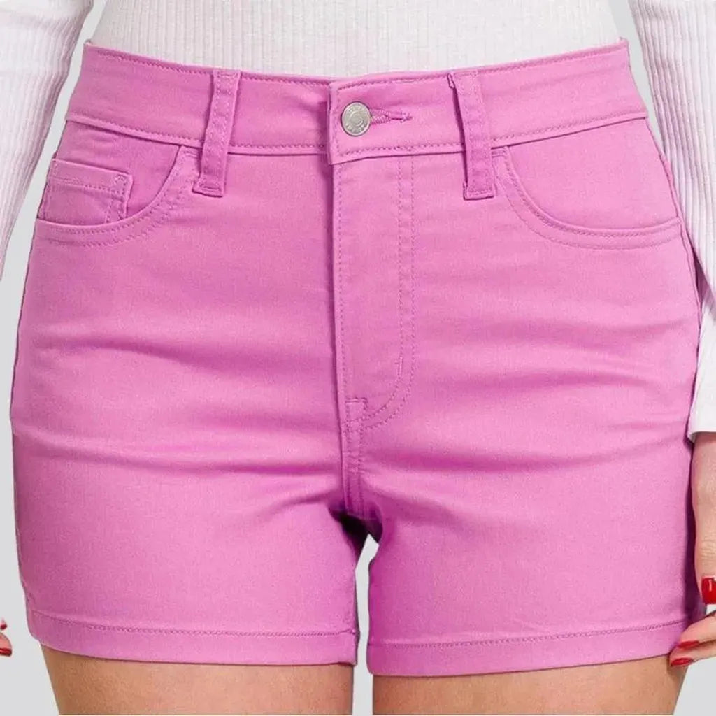 Y2k violet women's denim shorts
