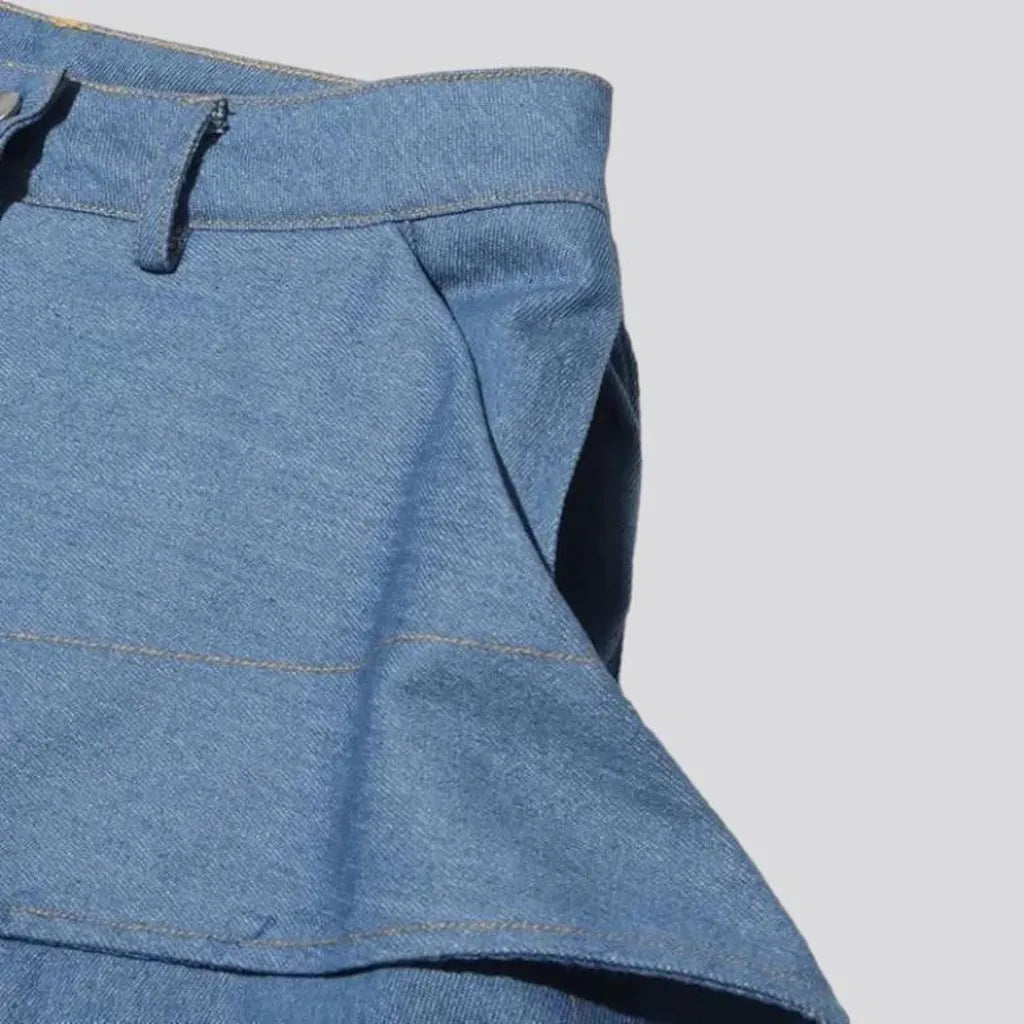 Layered high-waist jeans
 for women