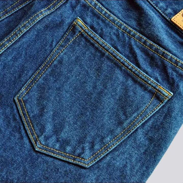 Medium wash men's selvedge jeans