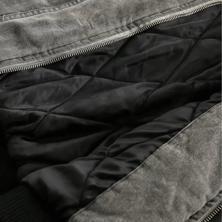 Monochrome extra-large men's jeans bomber jacket