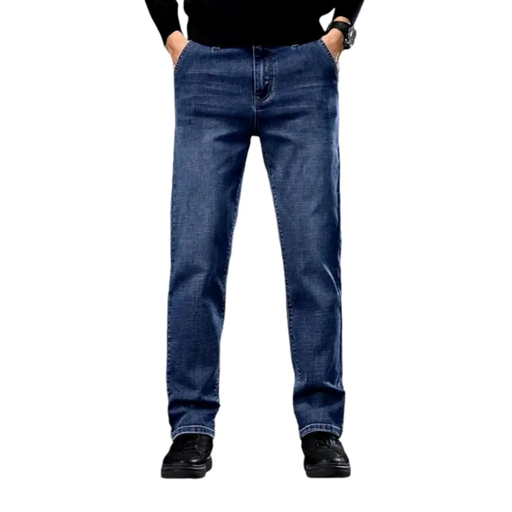 Vintage Tapered-fit Stretchable Men's Jeans - Blue