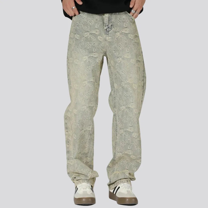 Street style loose fit men's jeans