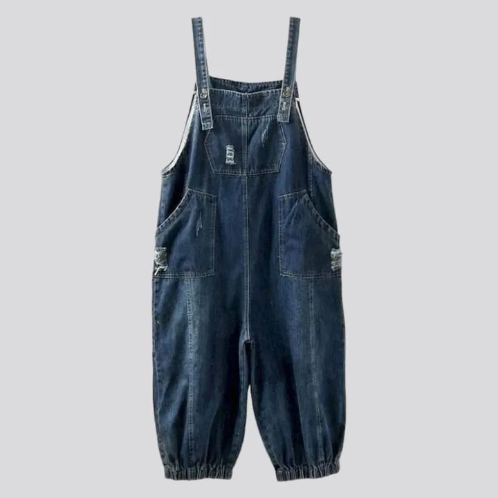 Medium-wash baggy jean jumpsuit
 for women | Jeans4you.shop