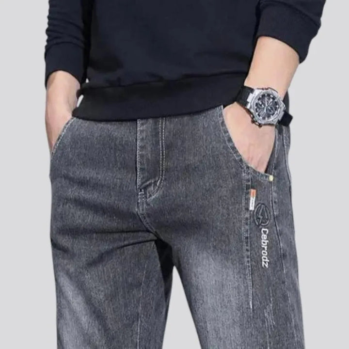 Slim fit dark jeans for men