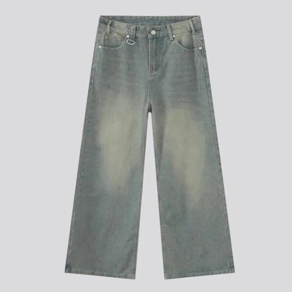 Fashion soft faded wash men's jeans