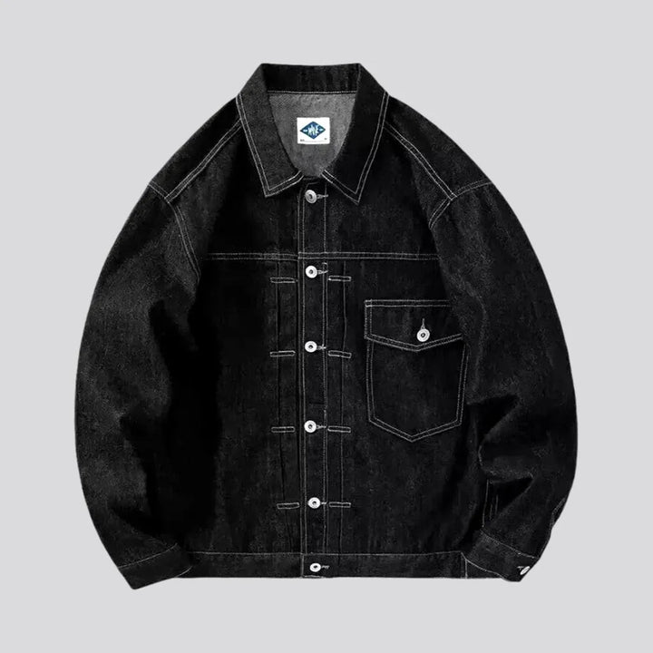 Dark Cargo Pocket Men's Denim Jacket | Jeans4you.shop