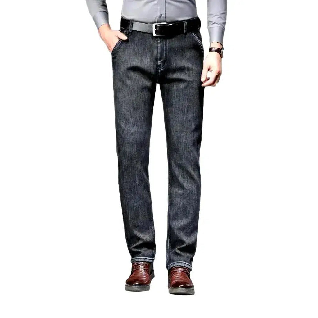 Dark men's stonewashed jeans