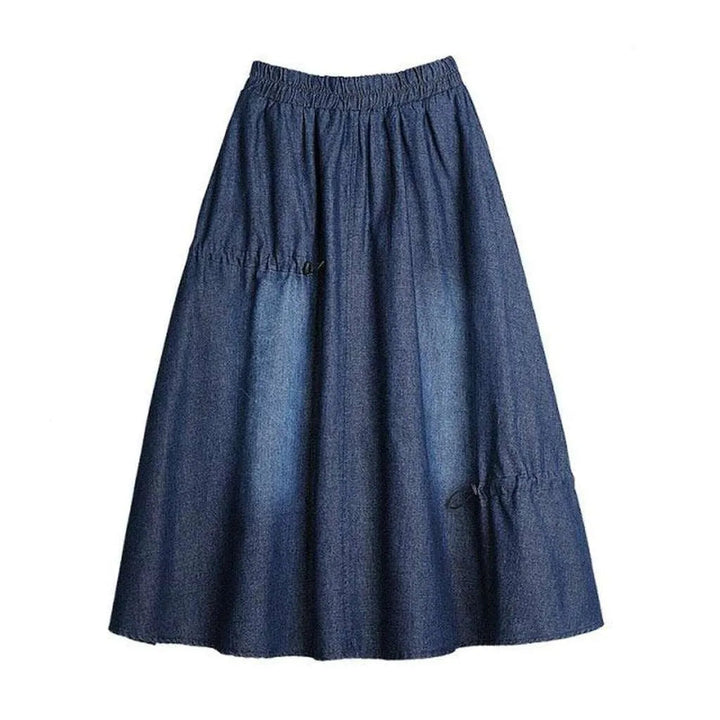 Dark wash street style skirt