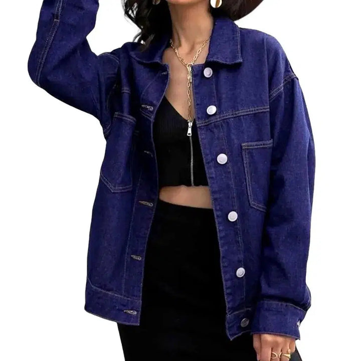 Dark-wash women's jeans jacket