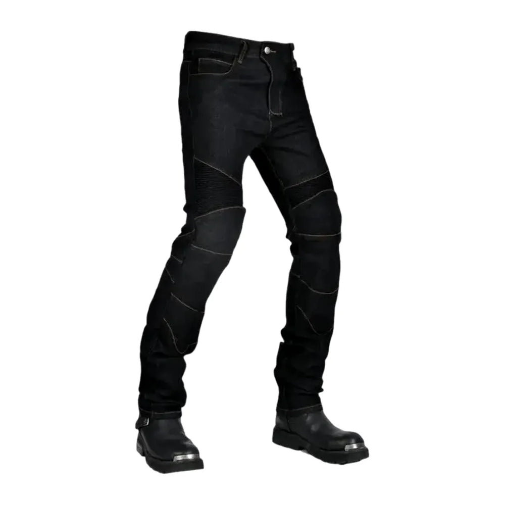 Slim Fit Riding Men's Jeans - Black