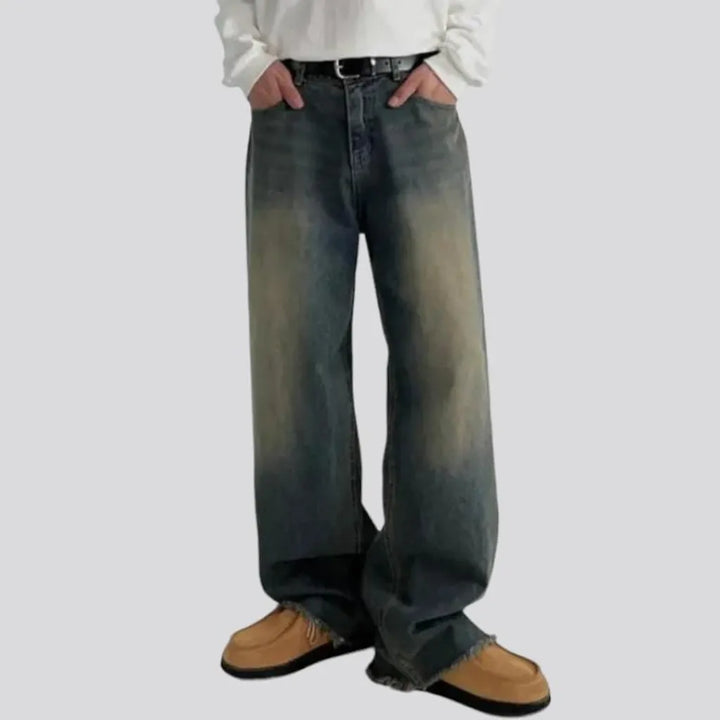 Vintage men's yellow-cast jeans