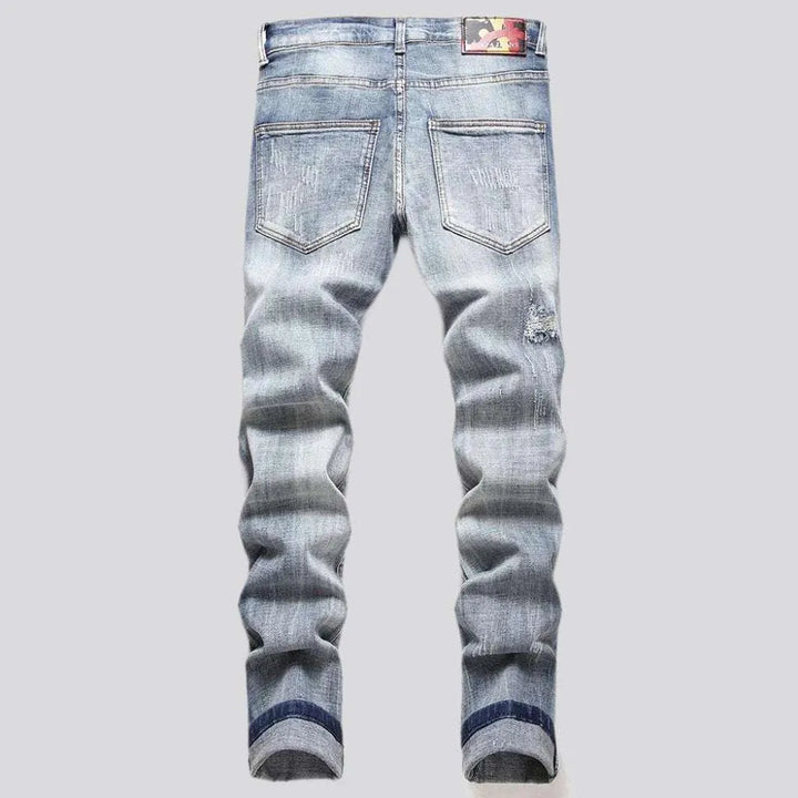 Painted men's y2k jeans