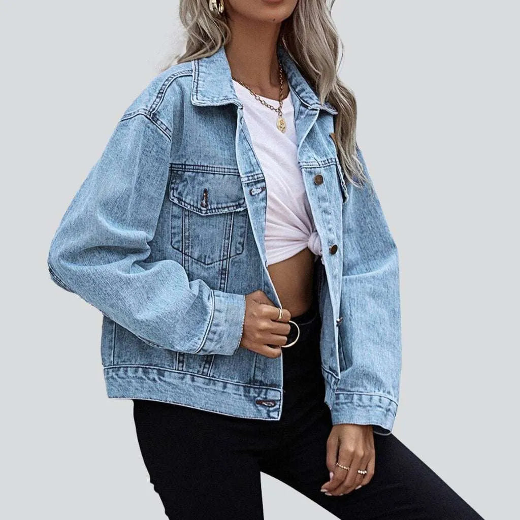 Light blue women's jeans jacket