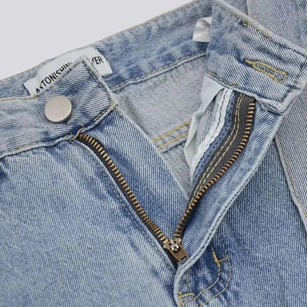 High-waist straight jeans
 for ladies