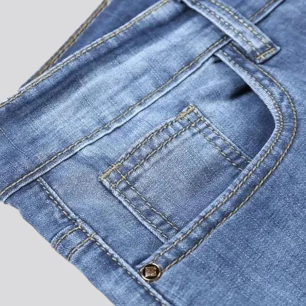 Sanded thin jeans
 for men