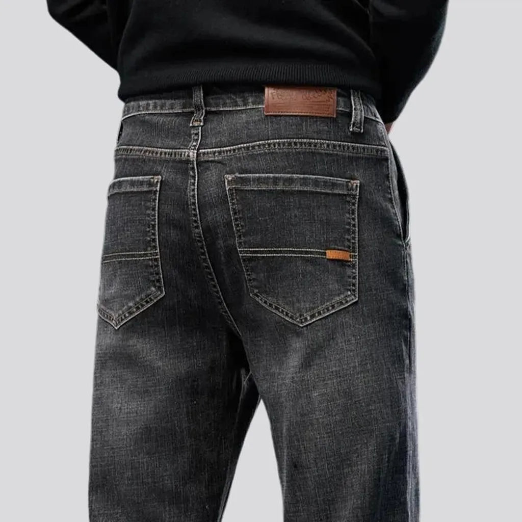 Vintage tapered-fit stretchable men's jeans