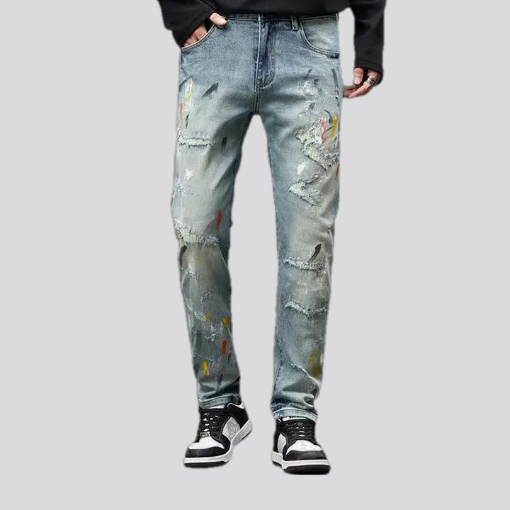 Distressed Art Style Jeans for Men | Jeans4you.shop