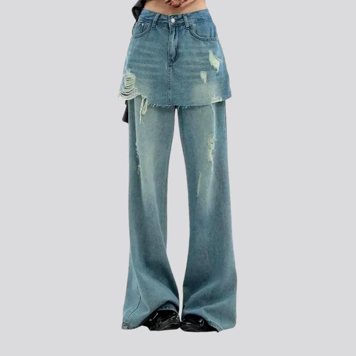 Distressed Boho Style High Rise Women's Jeans | Jeans4you.shop