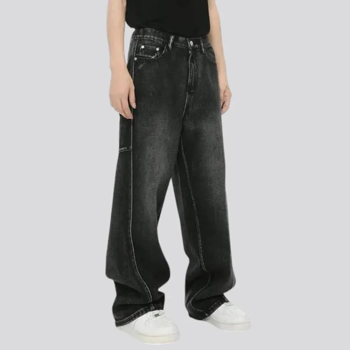 Mid rise baggy vintage men's jeans