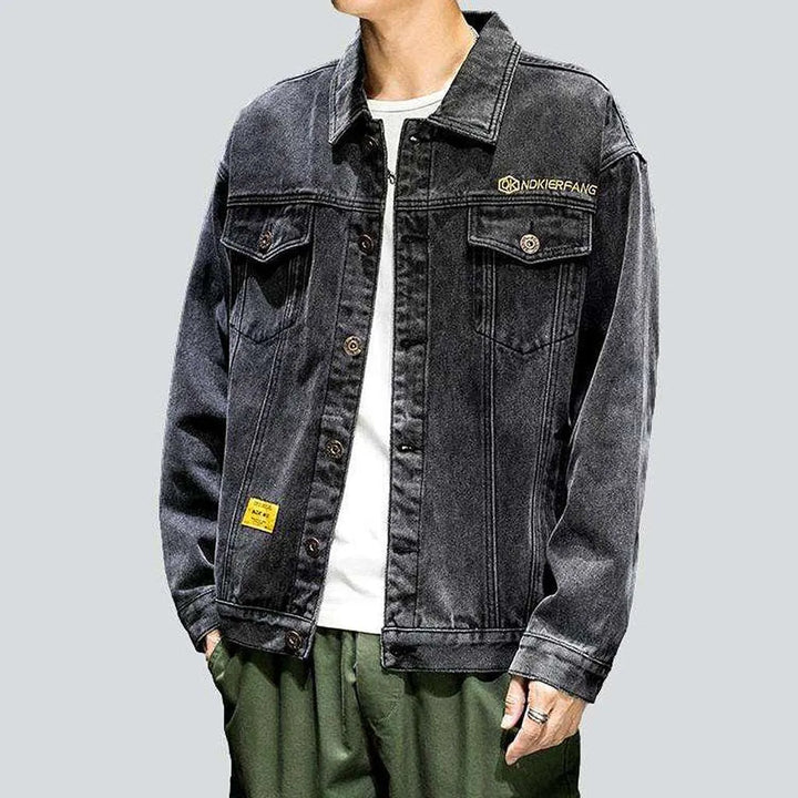 Japan-style oversized denim jacket